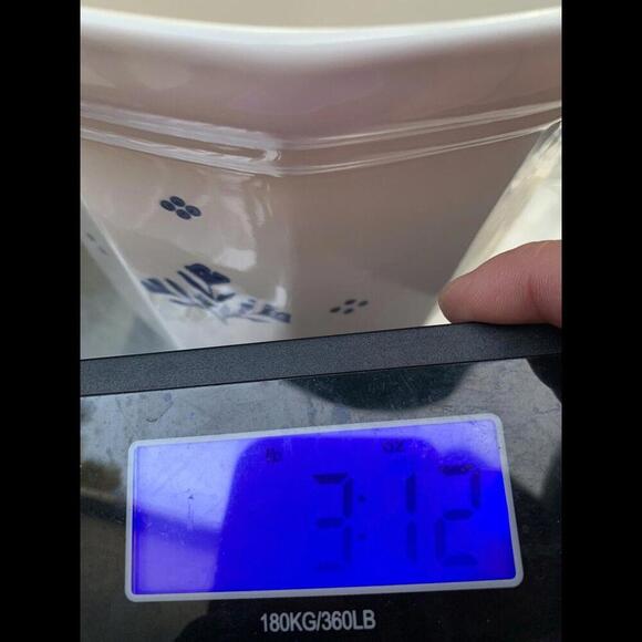 Vintage Pfaltzgraff White Blue Perennial Stoneware Cottage Collection Vase 2-506 - Picture 11 of 11